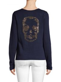 ZADIG  amp  VOLTAIRE - Embellished Skull Cotton Pullover at Saks Off 5th